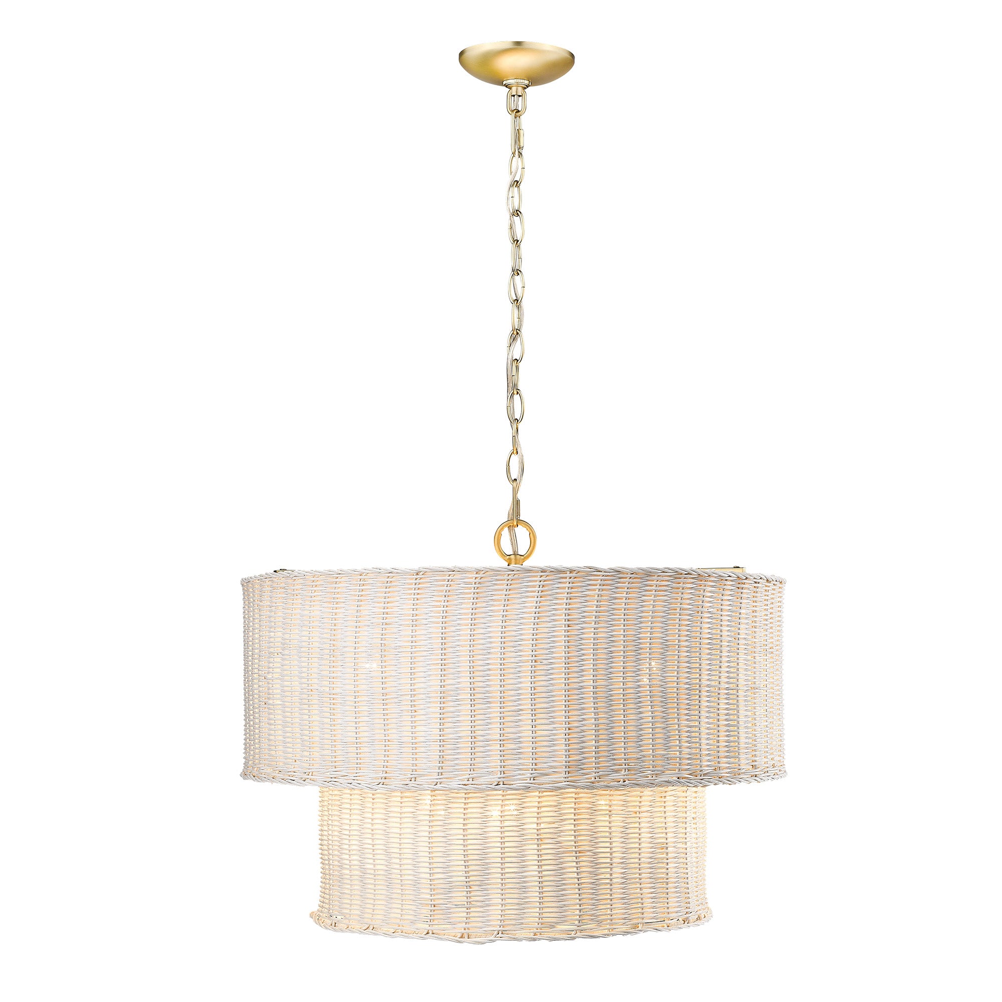 Golden Lighting Erma 6-light Chandelier in Brushed Champagne Brass - - Golden Lighting