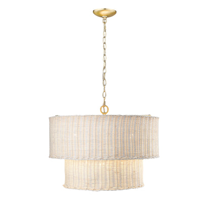 Golden Lighting Erma 6-light Chandelier in Brushed Champagne Brass - - Golden Lighting