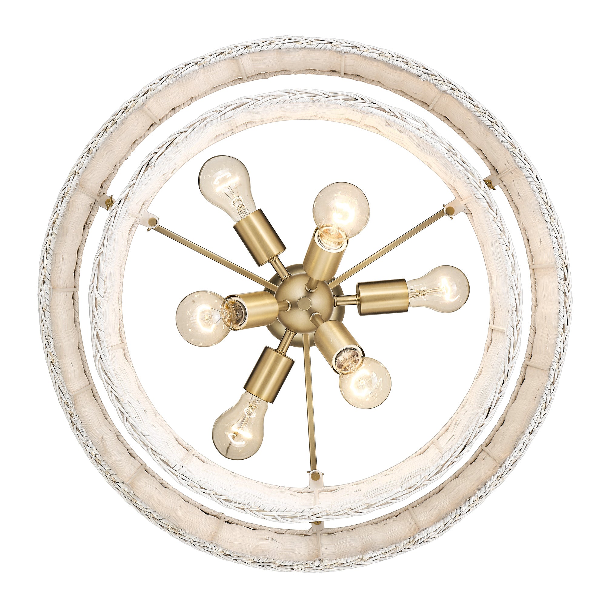 Golden Lighting Erma 6-light Chandelier in Brushed Champagne Brass - - Golden Lighting