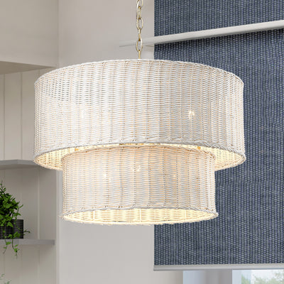 Golden Lighting Erma 6-light Chandelier in Brushed Champagne Brass - - Golden Lighting