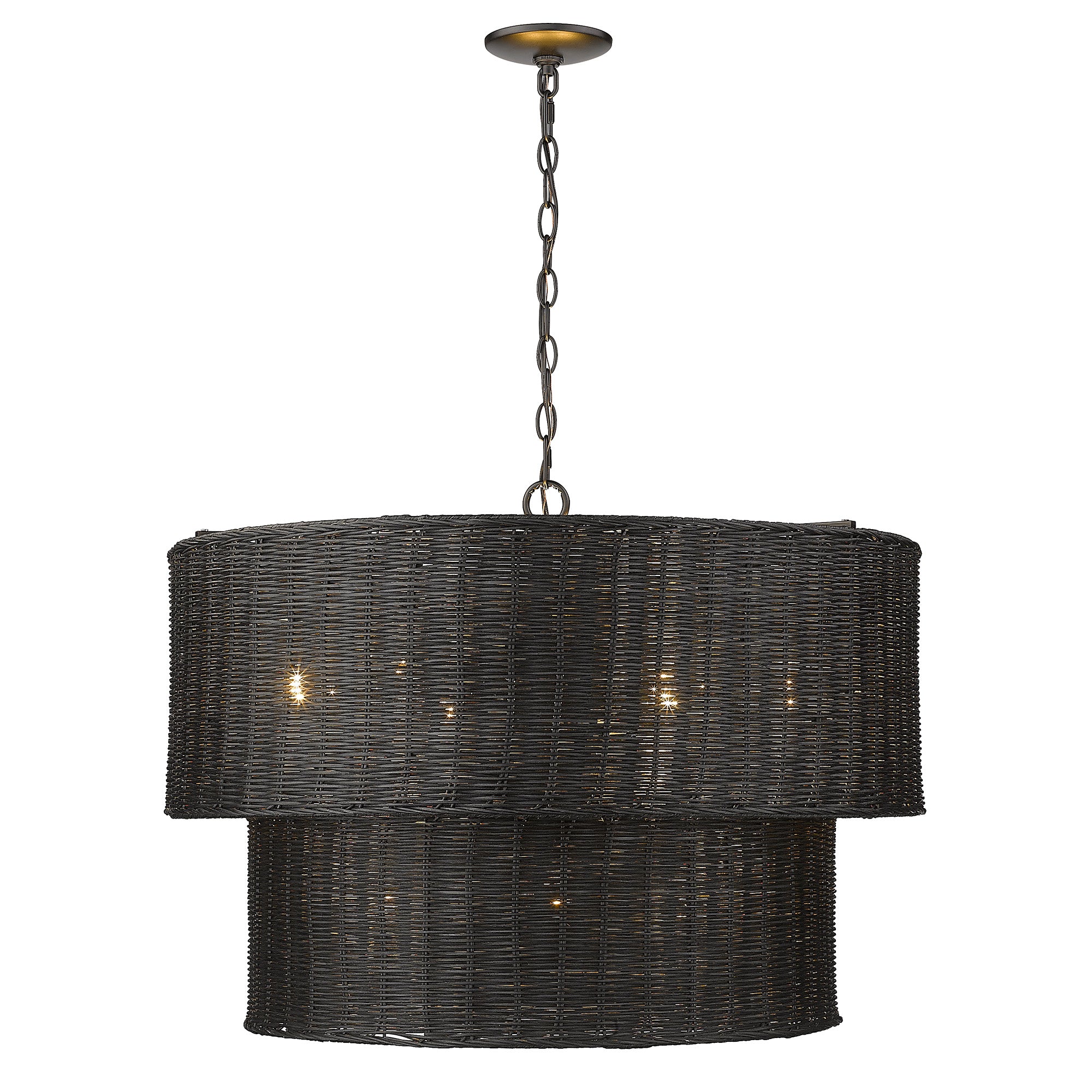 Golden Lighting Erma 9-light Chandelier in Matte Black - - Golden Lighting