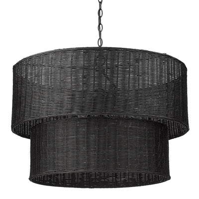 Golden Lighting Erma 9-light Chandelier in Matte Black - - Golden Lighting