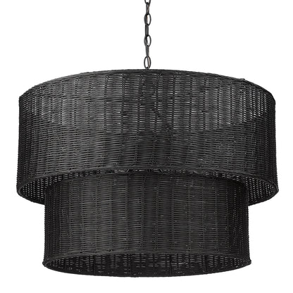 Golden Lighting Erma 9-light Chandelier in Matte Black - - Golden Lighting