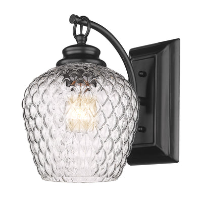Golden Lighting Adeline 1-light Wall Sconce in Matte Black - - Golden Lighting