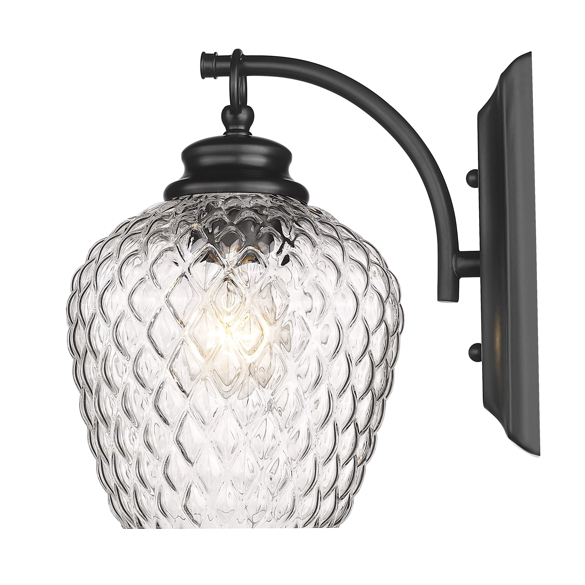 Golden Lighting Adeline 1-light Wall Sconce in Matte Black - - Golden Lighting