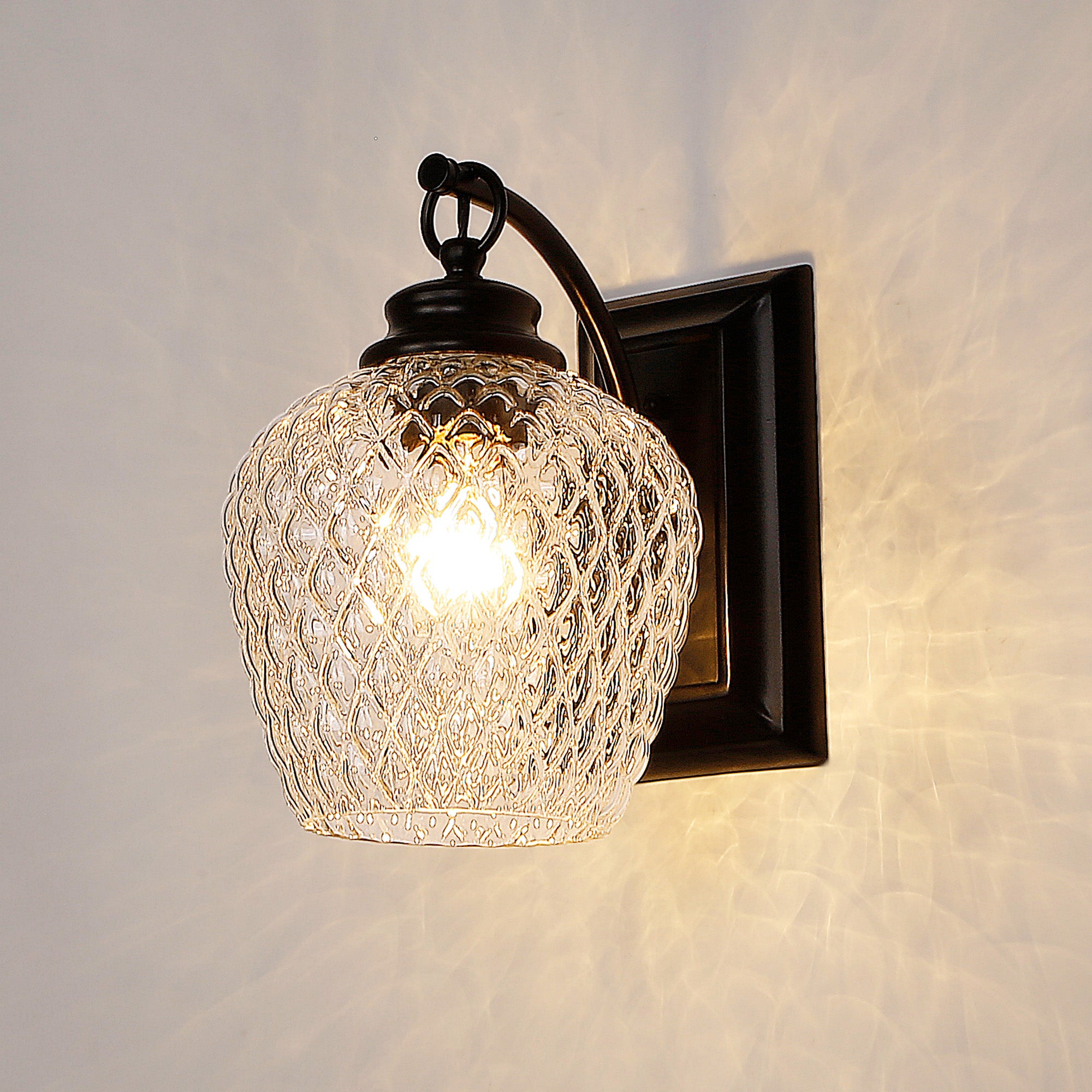 Golden Lighting Adeline 1-light Wall Sconce in Matte Black - - Golden Lighting