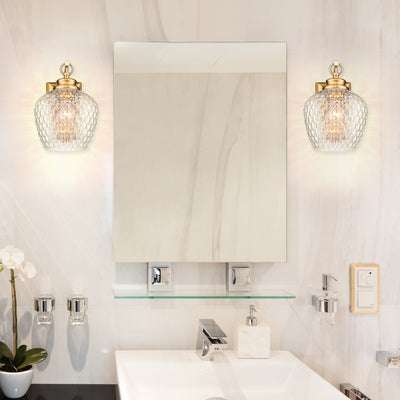 Golden Lighting Adeline 1-light Wall Sconce in Modern Brushed Gold - - Golden Lighting