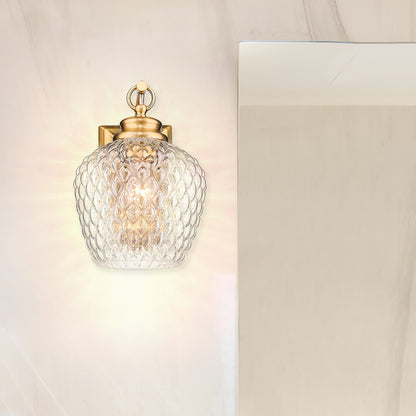 Golden Lighting Adeline 1-light Wall Sconce in Modern Brushed Gold - - Golden Lighting
