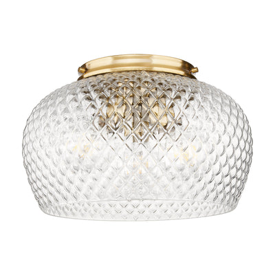 Golden Lighting Adeline 3-light Flush Mount in Modern Brushed Gold - - Golden Lighting