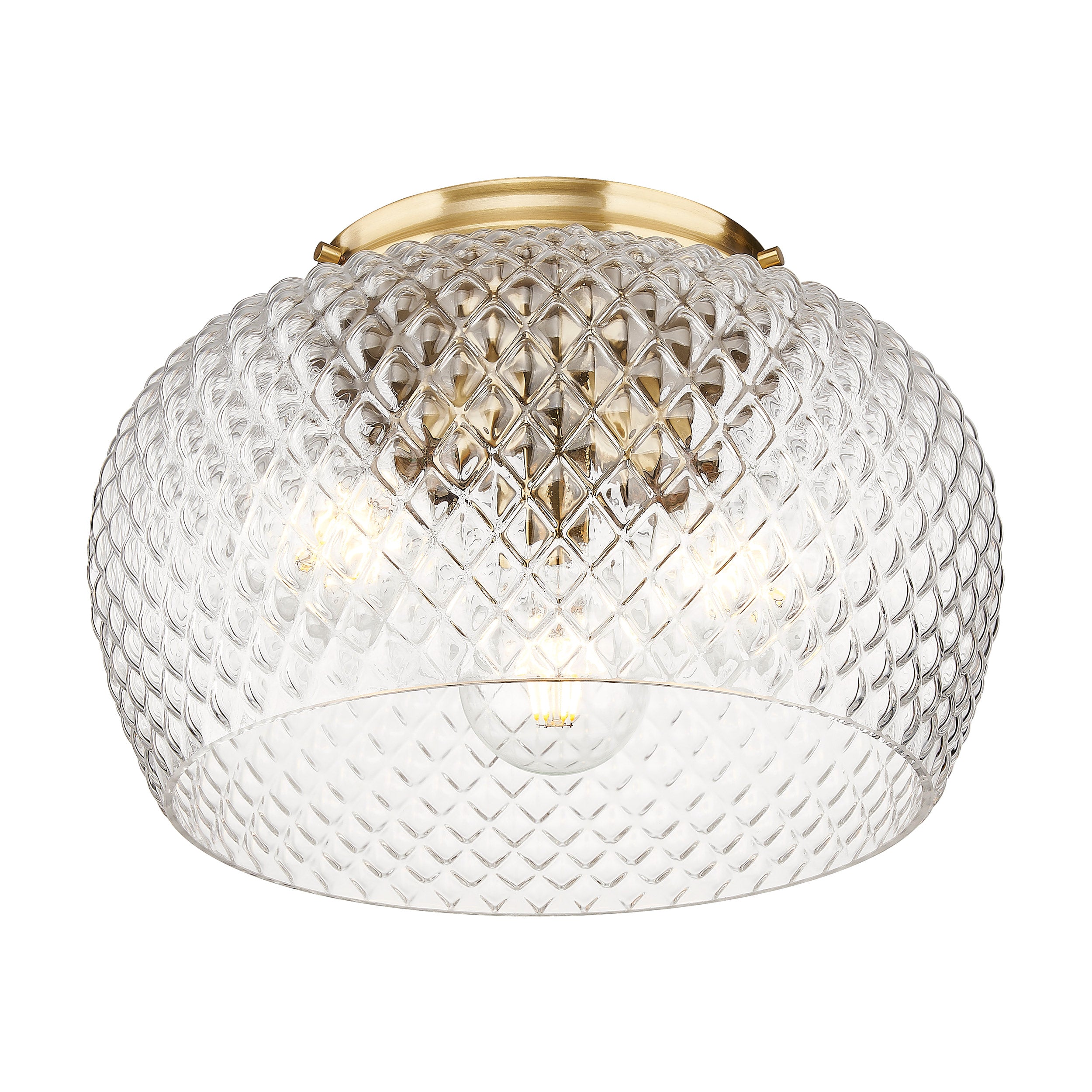 Golden Lighting Adeline 3-light Flush Mount in Modern Brushed Gold - - Golden Lighting
