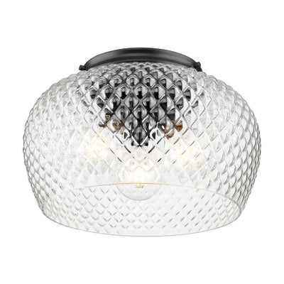 Golden Lighting Adeline 3-light Flush Mount in Matte Black - - Golden Lighting