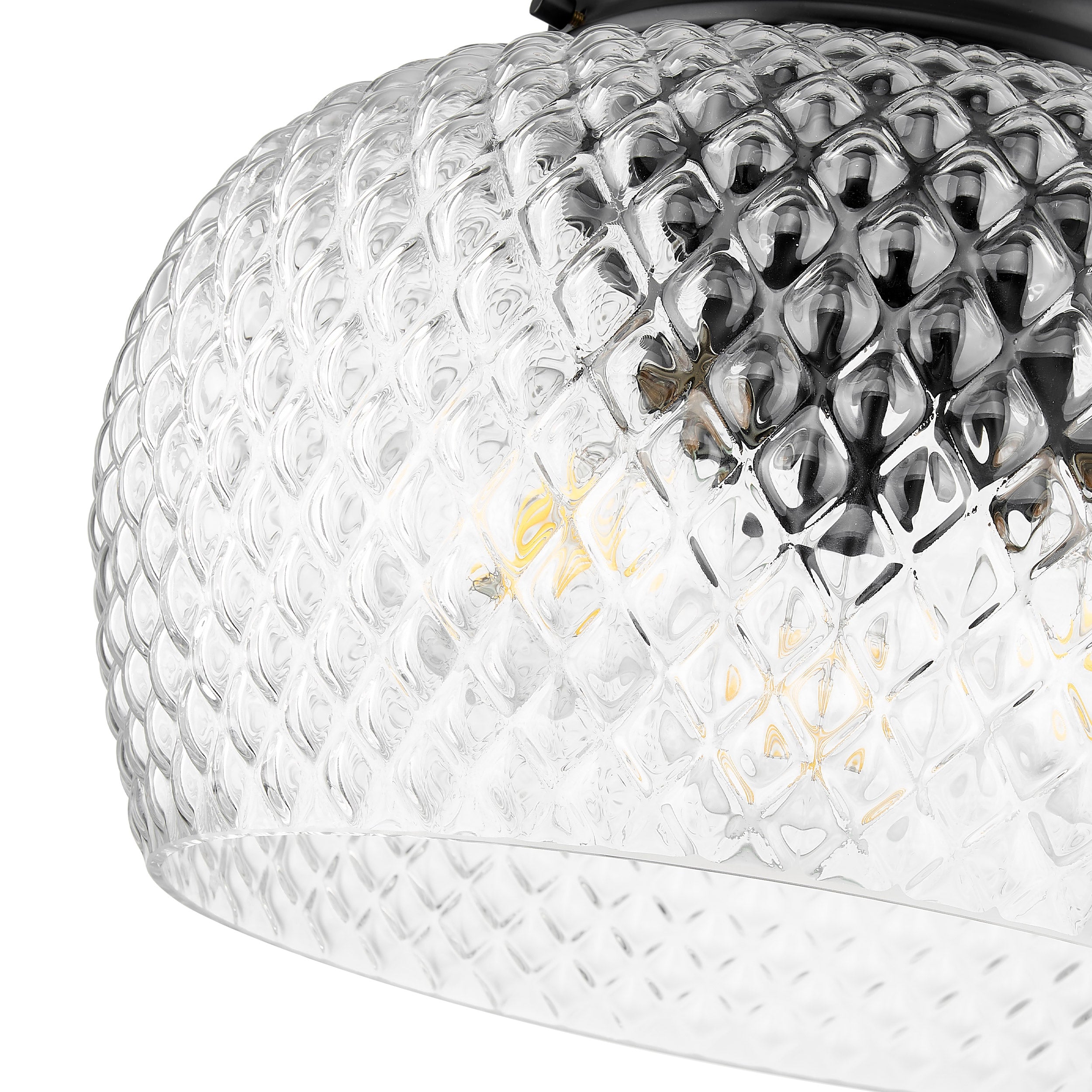 Golden Lighting Adeline 3-light Flush Mount in Matte Black - - Golden Lighting