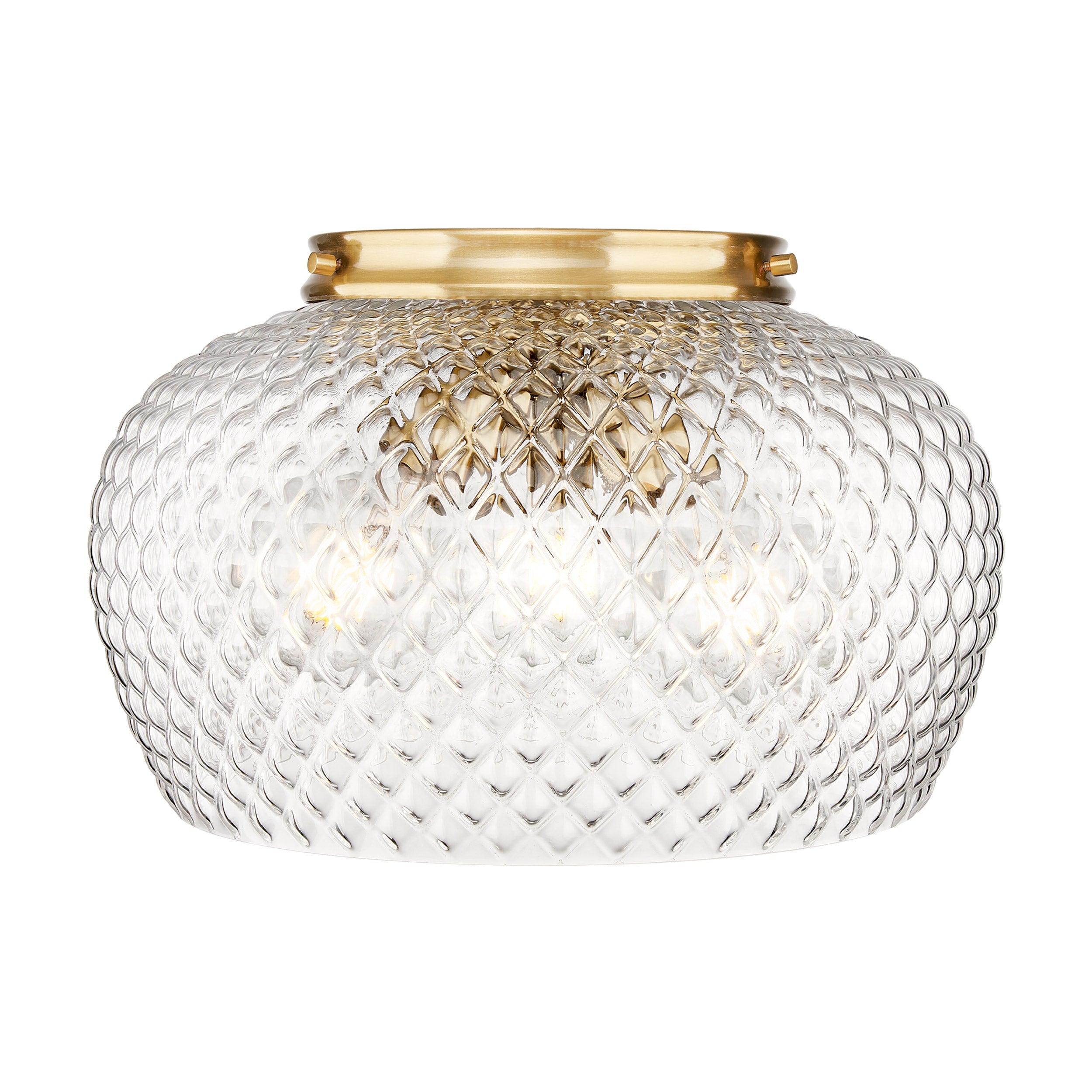 Adeline 3 Light Flush Mount in Modern Brushed Gold with Clear Glass Shade - - Golden Lighting