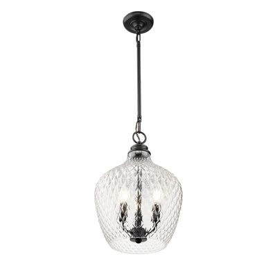 Golden Lighting Adeline 3-light Pendant in Matte Black - - Golden Lighting
