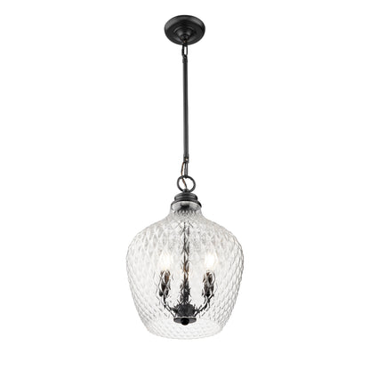 Golden Lighting Adeline 3-light Pendant in Matte Black - - Golden Lighting