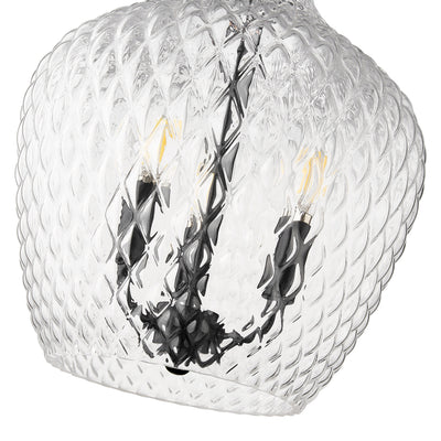 Golden Lighting Adeline 3-light Pendant in Matte Black - - Golden Lighting