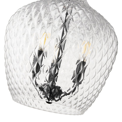 Golden Lighting Adeline 3-light Pendant in Matte Black - - Golden Lighting