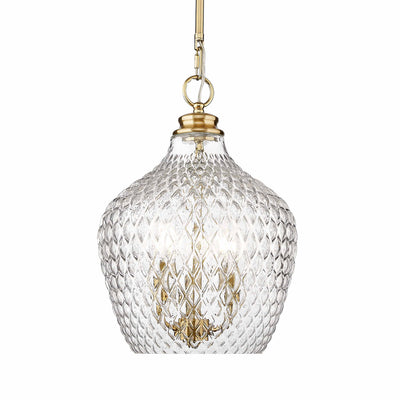 Golden Lighting Adeline 3-light Pendant in Modern Brushed Gold - - Golden Lighting