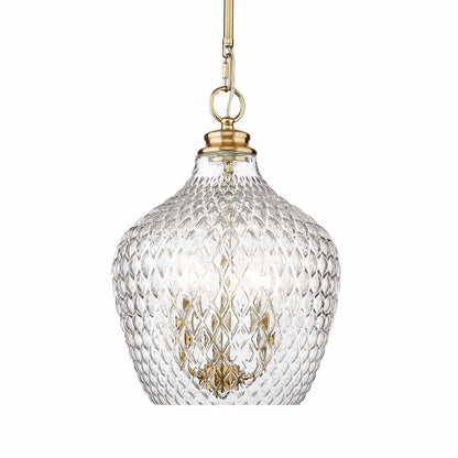 Golden Lighting Adeline 3-light Pendant in Modern Brushed Gold - - Golden Lighting