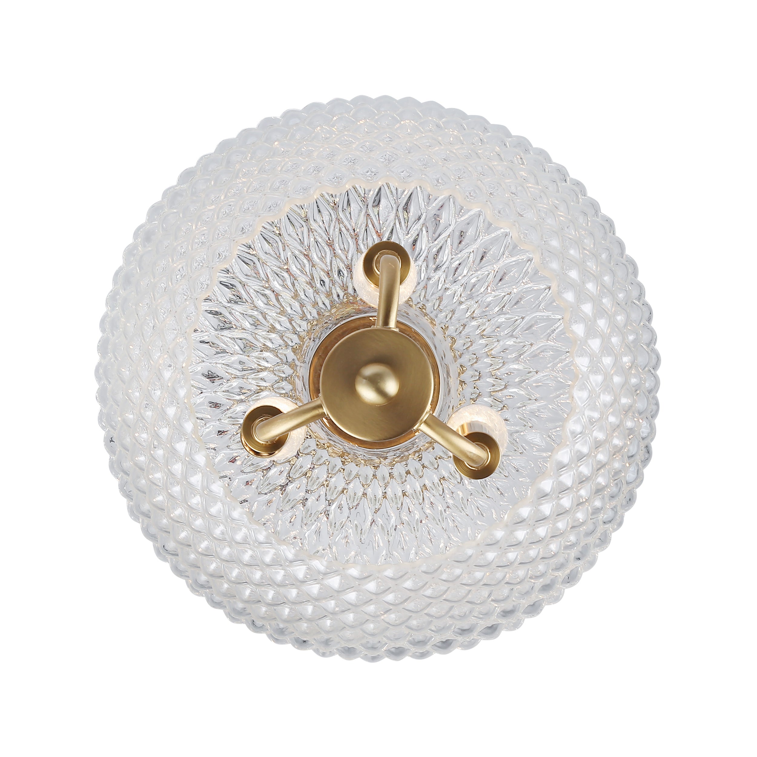 Golden Lighting Adeline 3-light Pendant in Modern Brushed Gold - - Golden Lighting