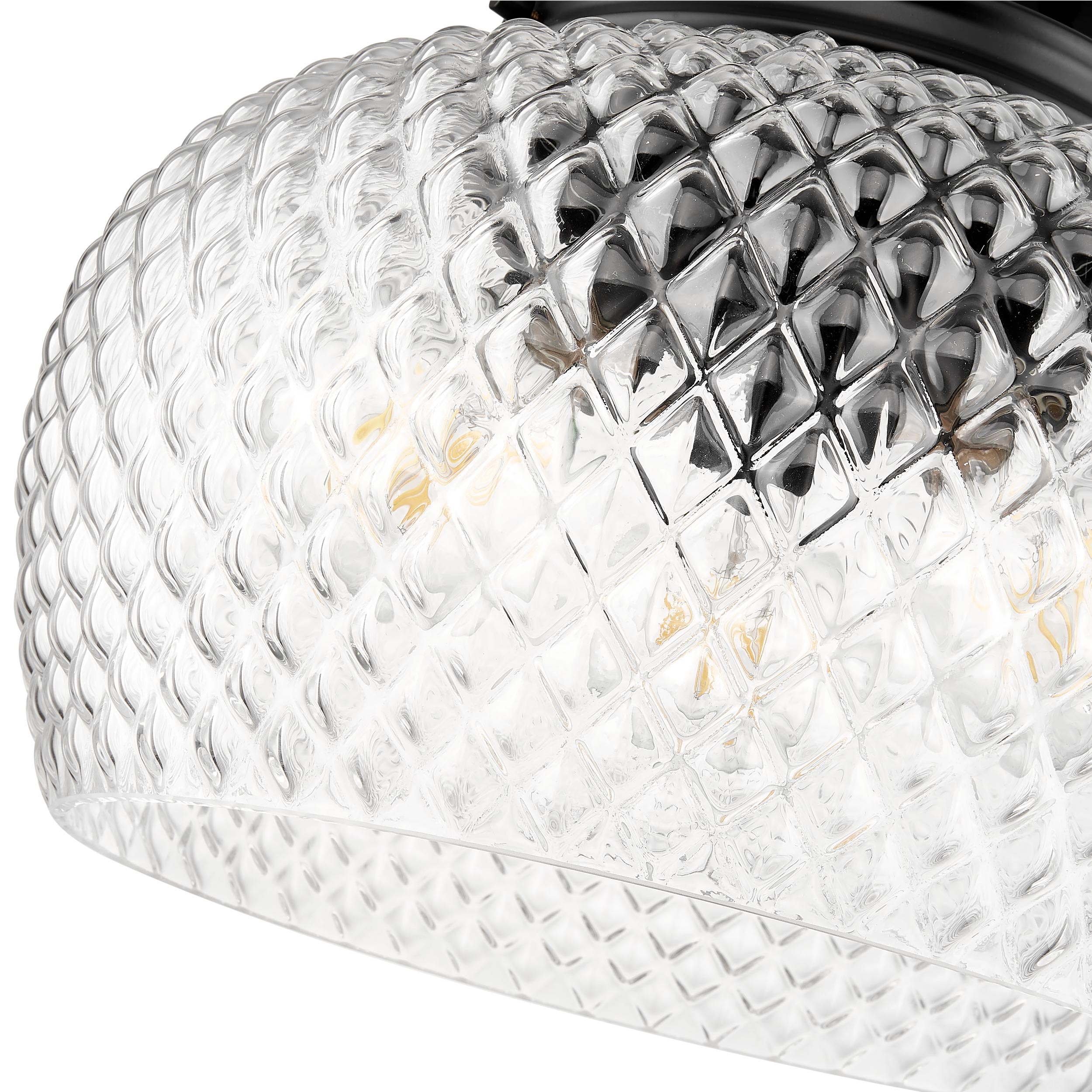 Golden Lighting Adeline 3-light Semi-Flush Mount in Matte Black - - Golden Lighting