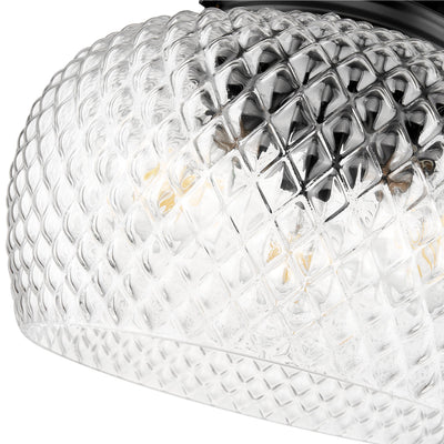 Golden Lighting Adeline 3-light Semi-Flush Mount in Matte Black - - Golden Lighting