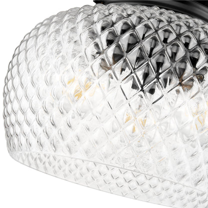 Golden Lighting Adeline 3-light Semi-Flush Mount in Matte Black - - Golden Lighting