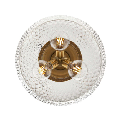 Golden Lighting Adeline 3-light Semi-Flush Mount in Modern Brushed Gold - - Golden Lighting
