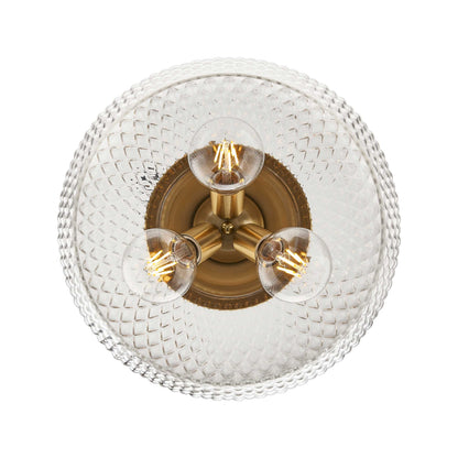 Golden Lighting Adeline 3-light Semi-Flush Mount in Modern Brushed Gold - - Golden Lighting