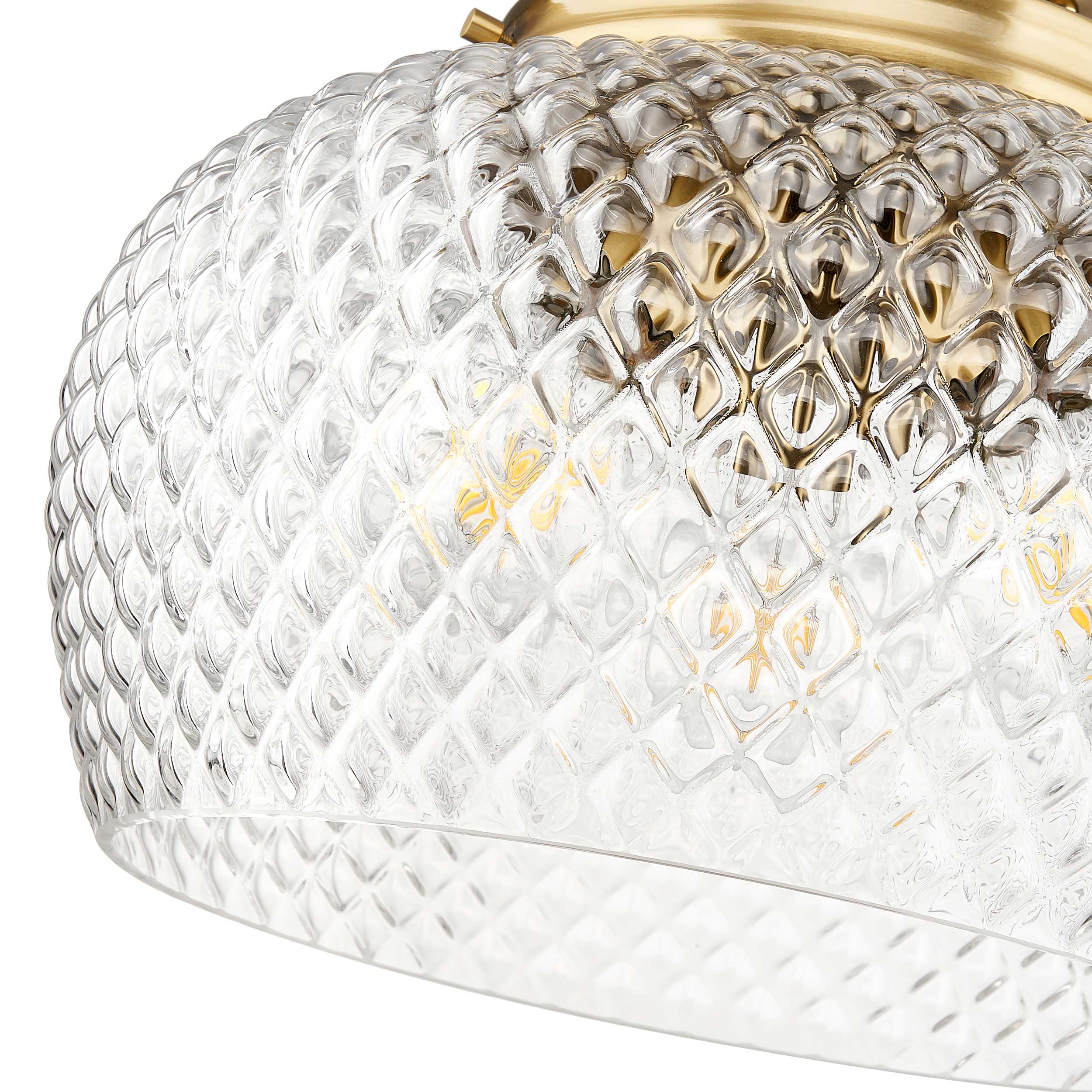 Golden Lighting Adeline 3-light Semi-Flush Mount in Modern Brushed Gold - - Golden Lighting