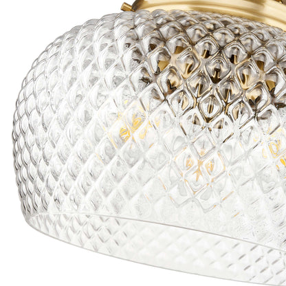 Golden Lighting Adeline 3-light Semi-Flush Mount in Modern Brushed Gold - - Golden Lighting