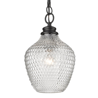 Golden Lighting Adeline 1-light Pendant in Matte Black - - Golden Lighting