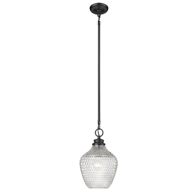 Golden Lighting Adeline 1-light Pendant in Matte Black - - Golden Lighting
