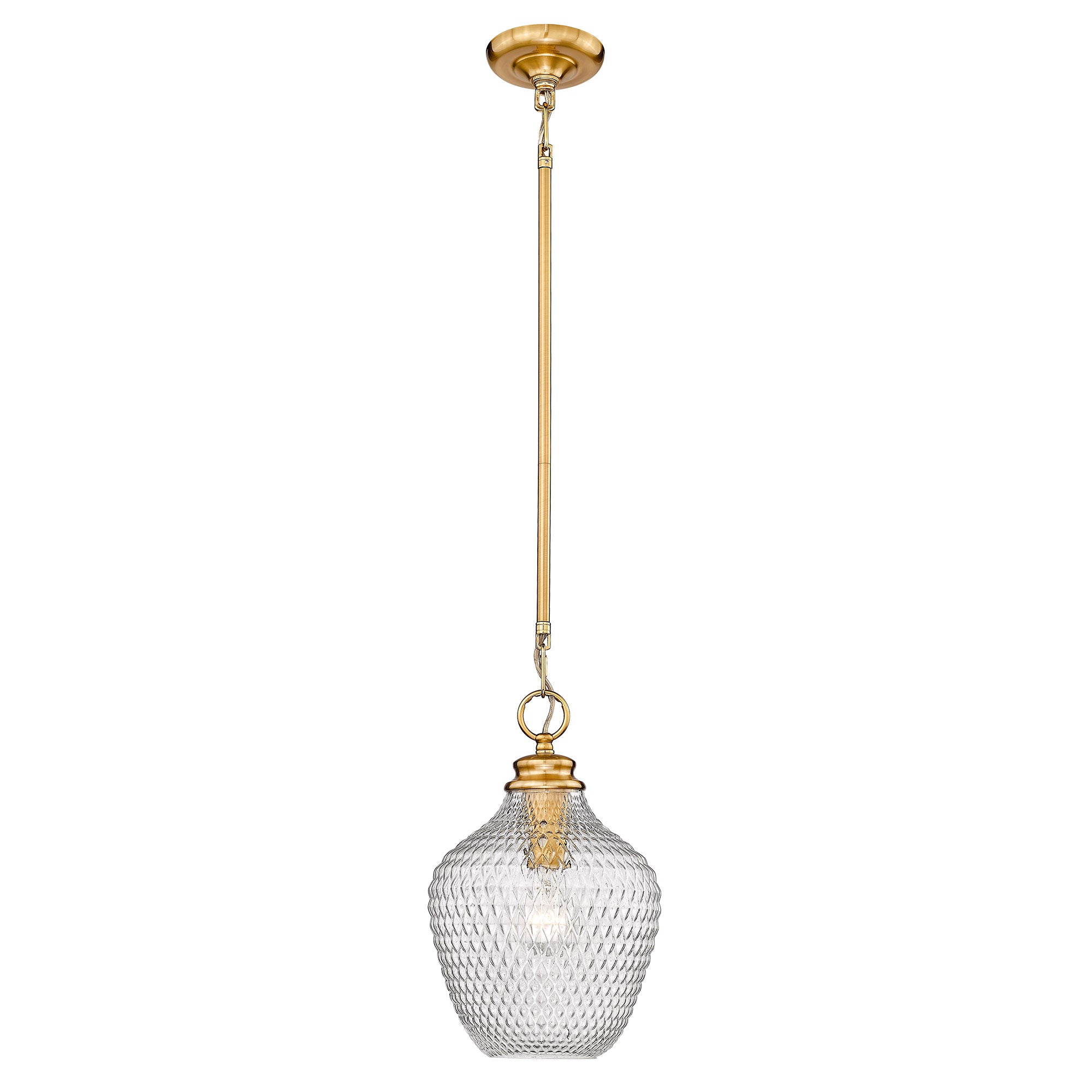 Golden Lighting Adeline 1-light Pendant in Modern Brushed Gold - - Golden Lighting