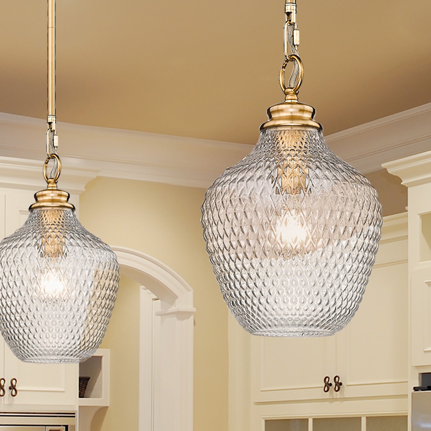 Golden Lighting Adeline 1-light Pendant in Modern Brushed Gold - - Golden Lighting