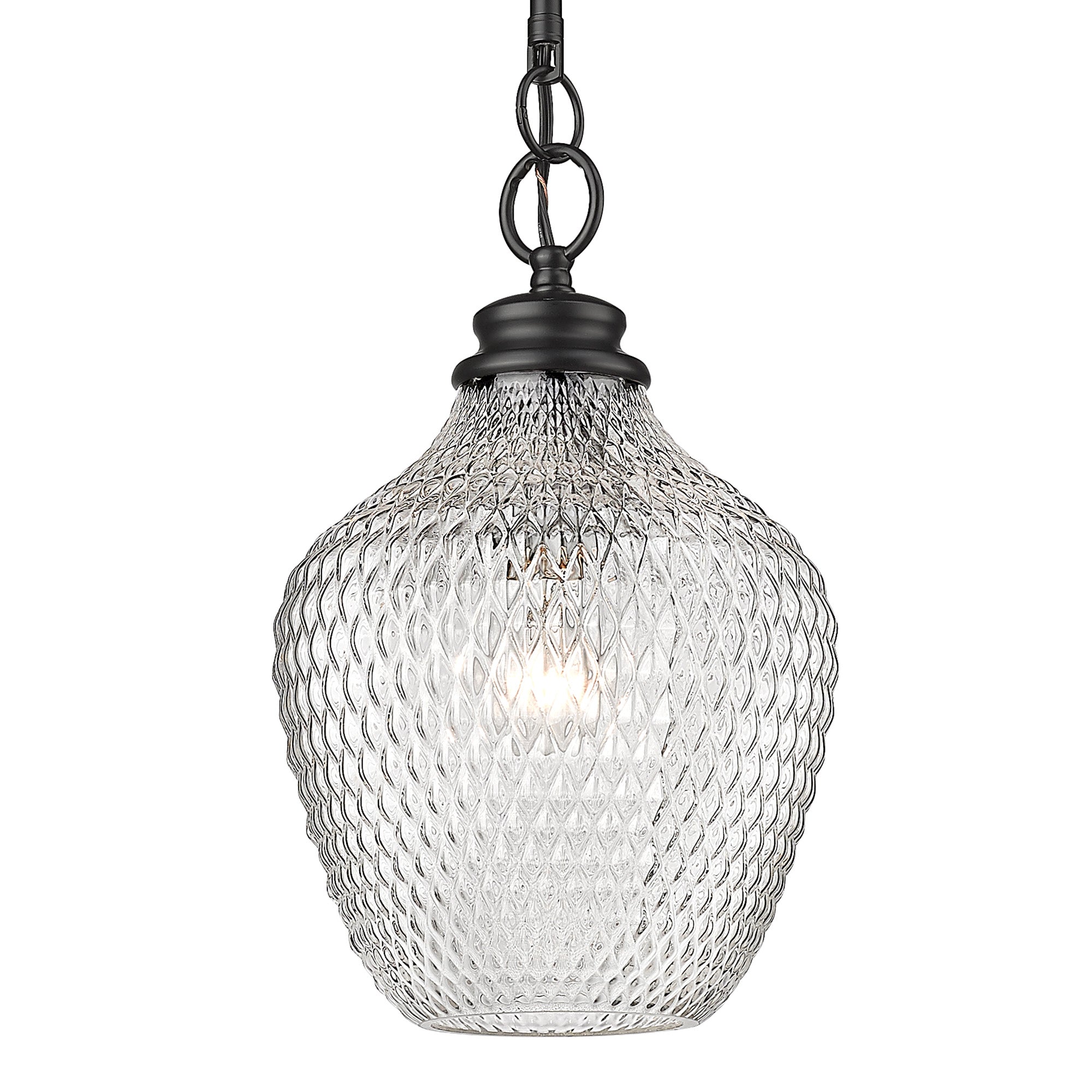 Golden Lighting Adeline 1-light Pendant in Matte Black