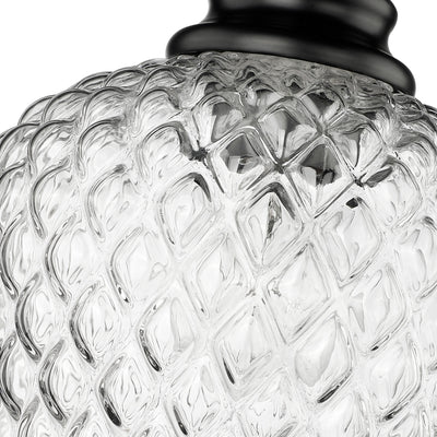 Golden Lighting Adeline 1-light Semi-Flush Mount in Matte Black - - Golden Lighting