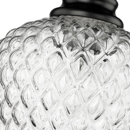 Golden Lighting Adeline 1-light Semi-Flush Mount in Matte Black - - Golden Lighting