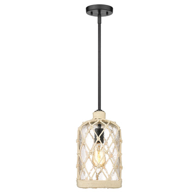 Nassau 1-light Pendant in Matte Black