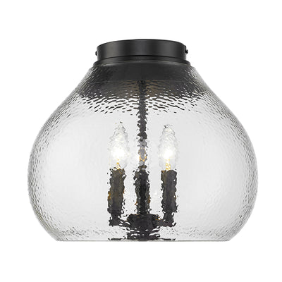 Golden Lighting Ariella 3-light Flush Mount in Matte Black - - Golden Lighting