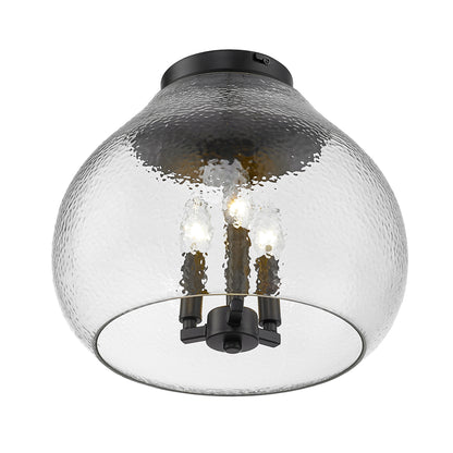 Golden Lighting Ariella 3-light Flush Mount in Matte Black - - Golden Lighting