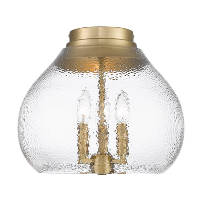 Golden Lighting Ariella 3-light Flush Mount in Brushed Champagne Brass - - Golden Lighting