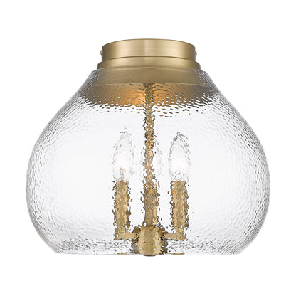 Golden Lighting Ariella 3-light Flush Mount in Brushed Champagne Brass - - Golden Lighting