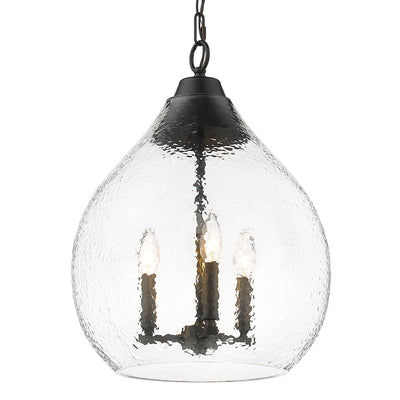 Golden Lighting Ariella 3-light Pendant in Matte Black - - Golden Lighting