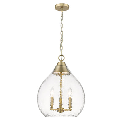 Golden Lighting Ariella 3-light Pendant in Brushed Champagne Brass - - Golden Lighting