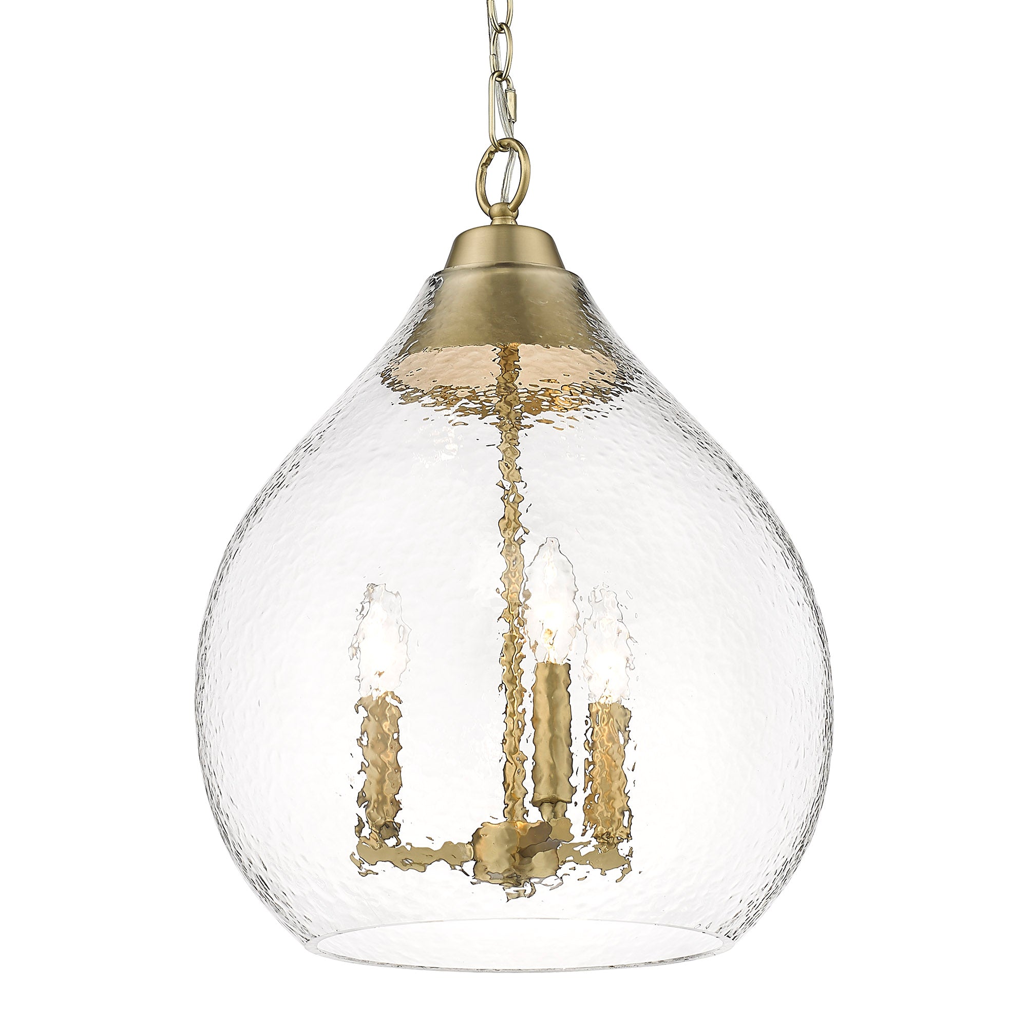 Golden Lighting Ariella 3-light Pendant in Brushed Champagne Brass - Default Title - Golden Lighting