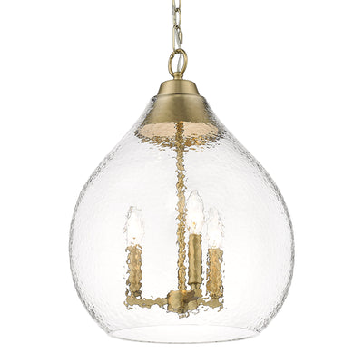 Golden Lighting Ariella 3-light Pendant in Brushed Champagne Brass - Default Title - Golden Lighting