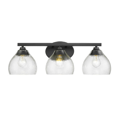 Golden Lighting Ariella 3-light Vanity in Matte Black - - Golden Lighting