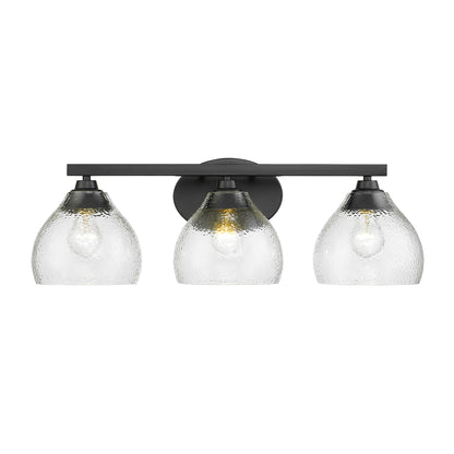 Golden Lighting Ariella 3-light Vanity in Matte Black - - Golden Lighting