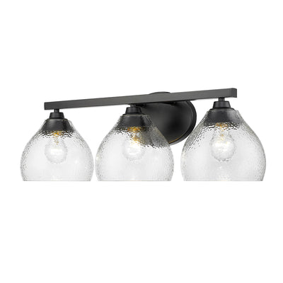 Golden Lighting Ariella 3-light Vanity in Matte Black - - Golden Lighting